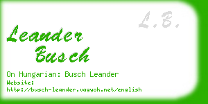 leander busch business card
